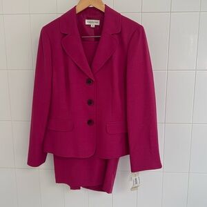 Evan piccone pink skirt suit size 12 NWT